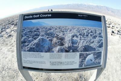Devils Golf Course Sign