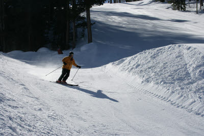 Stephen skiing