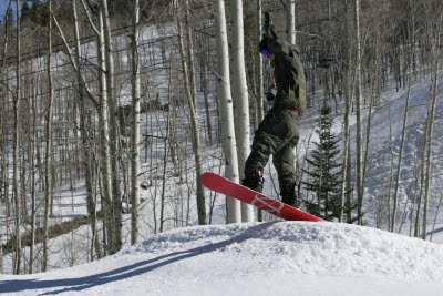 Alex in the Terrain Park at Vail