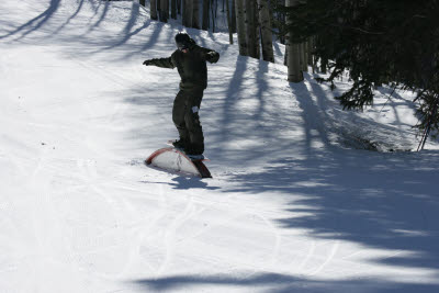 Alex on a rail in the Terrain Park