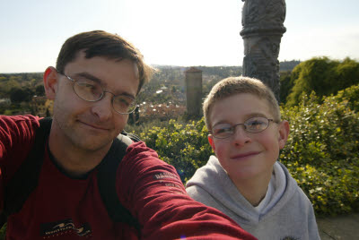 Alex and Mark in Boboli Gardens