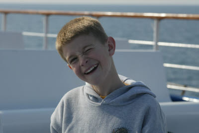 Alex on the Elba Island Ferry