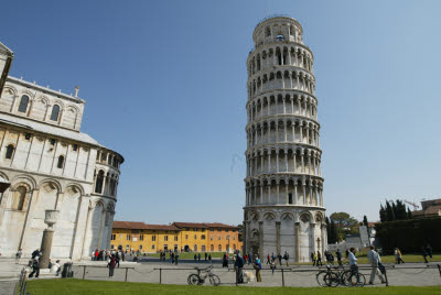 Leaning Tower straightened by Wide Angle Lens