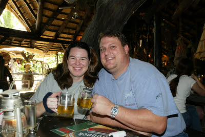 Lisa and Bill Enjoy a Beer