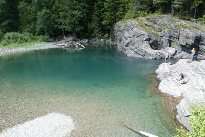 Glacier swimming hole