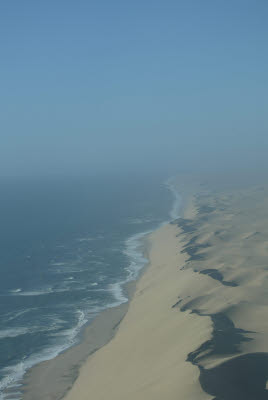Namibian shoreline - looking north towards Walvis Bay