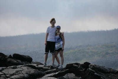 Alex and Lisa on Lava Flows
