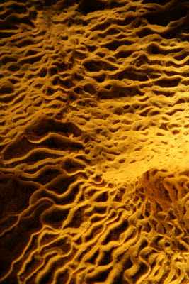 Strange cave clay formations