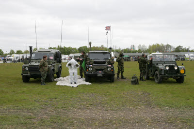 Military Land Rover display