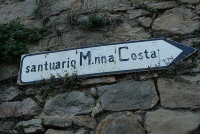 Vintage Sign for Santuario della Madonna della Costa