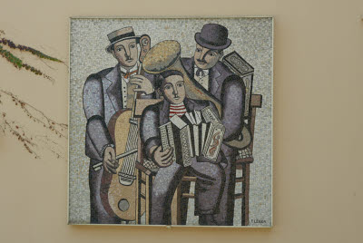Outdoor Mosaic of Jazz Musicians