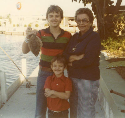 K.C., Mark, and Grandma Fishing in Florida