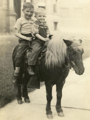 Bill and David Ristow on Pony