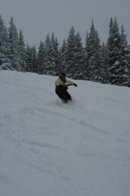 Cheryl Snowboarding
