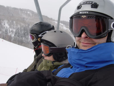 Alex, Eric, and Mark on the Lift at Vail