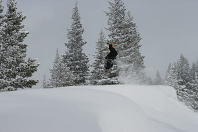 Skier does flip