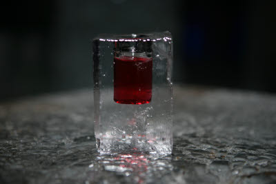 Vodka Shot at the Ice Hotel N'ice Club