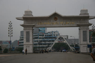 China Border as Lao Cai, Vietnam