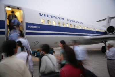 Vietnam Airways flight to Nha Trang