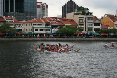 Canoe Race on Singapore River