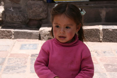 Girl on the streets of Cuzco, Peru