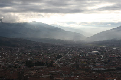 Cuzco Valley from the early moring train