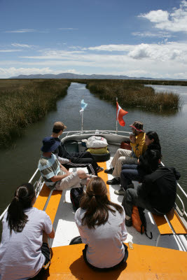 Boat to Amantani Island, Lake Titicaca, Peru