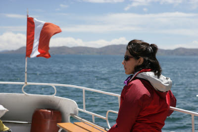 Boat to Amantani Island, Lake Titicaca, Peru