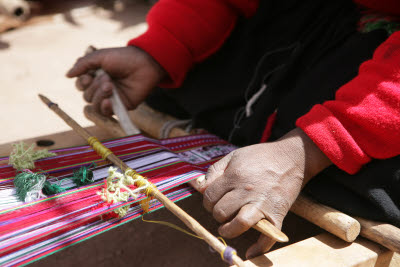 Weaving, Tequile Island, Lake Titicaca, Peru