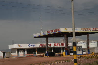 Curious Neuva Delhi Gas Station near Juliaca, Peru