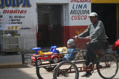 Snaps of Juliaca, Peru taken while loading the bus to Arequipa