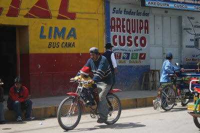 Snaps of Juliaca, Peru taken while loading the bus to Arequipa