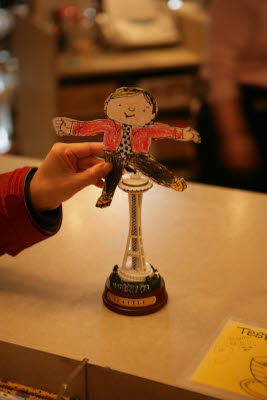 Flat Stanley checks out mini Space Needle