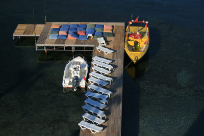 Dock at the Polat Beach Resort, Kusadasi, Turkey