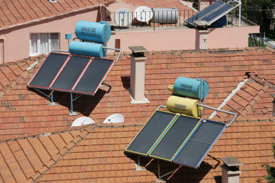 Solar water heaters in Kusadasi, Turkey