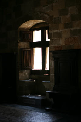 Window seat at the Palace of Knights, Rhodes