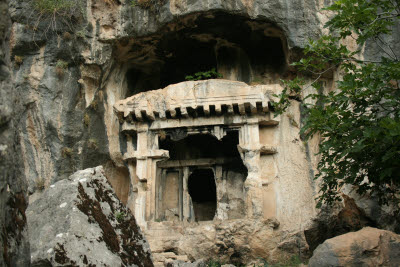 Ancient Lycian rock tombs of Pinara, Turkey