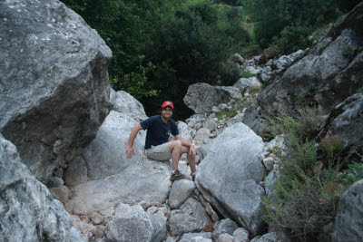 Rock Scrambling in Pinara, Turkey