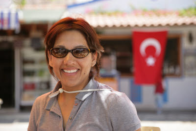 Amynah in Turkish Cafe