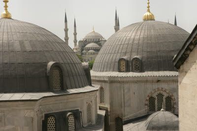 View of the Blue Mosque from window of the Haghia Sophia