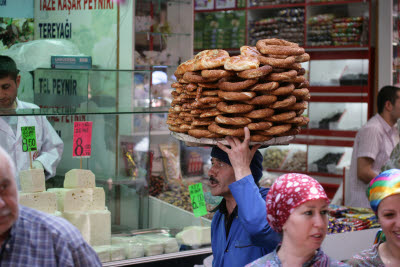 Turkish Simit Vendor, Istanbul, Turkey