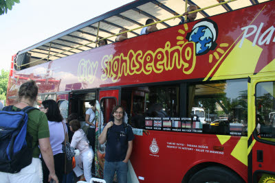 Double-Decker Istanbul City Sightseeing Bus, Istanbul, Turkey