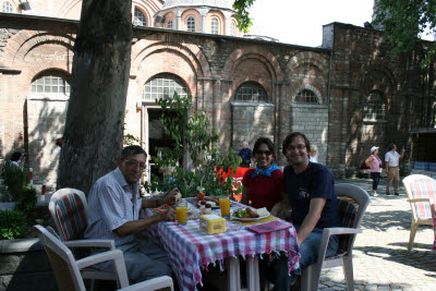 Dining near Church of St. Saviour in Chora