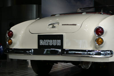 Vintage Datsun on display at the Ginza Nissan 