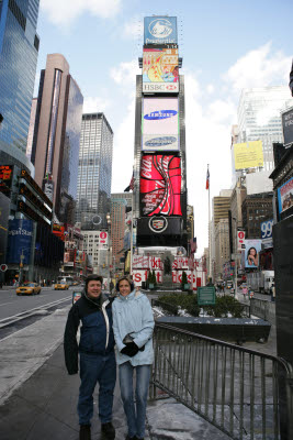 Michele and John in Times Square