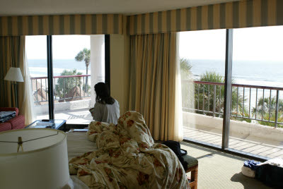 Our oceanfront room at the Hilton Head Marriott